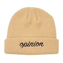 Load image into Gallery viewer, Beige Cursive Beanie - Opinion Clothing