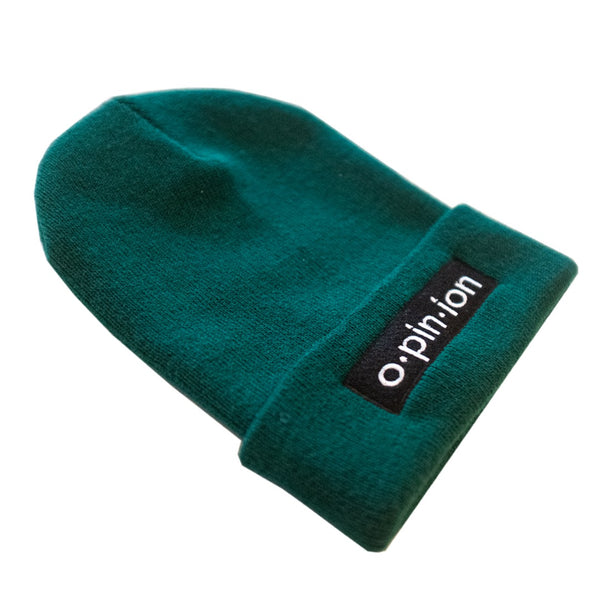 Opinion Clothing Minneapolis Streetwear Green Box Logo Beanie